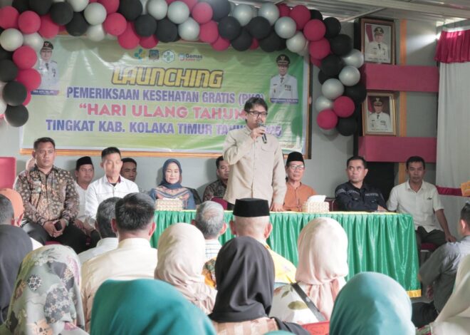 Bupati Kolaka Timur Launching Pemeriksaan Kesehatan Gizi Gratis (PKG) di Kecamatan Dangia