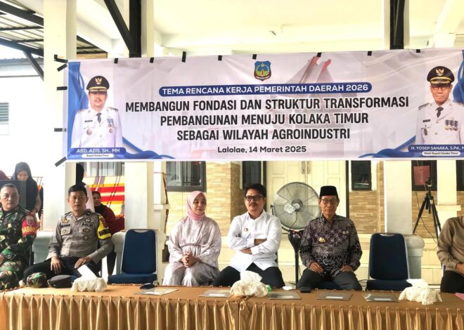 Bupati dan Wakil Bupati Koltim Hadiri dan Buka Musrenbang ke-8 di Kecamatan Lalolae