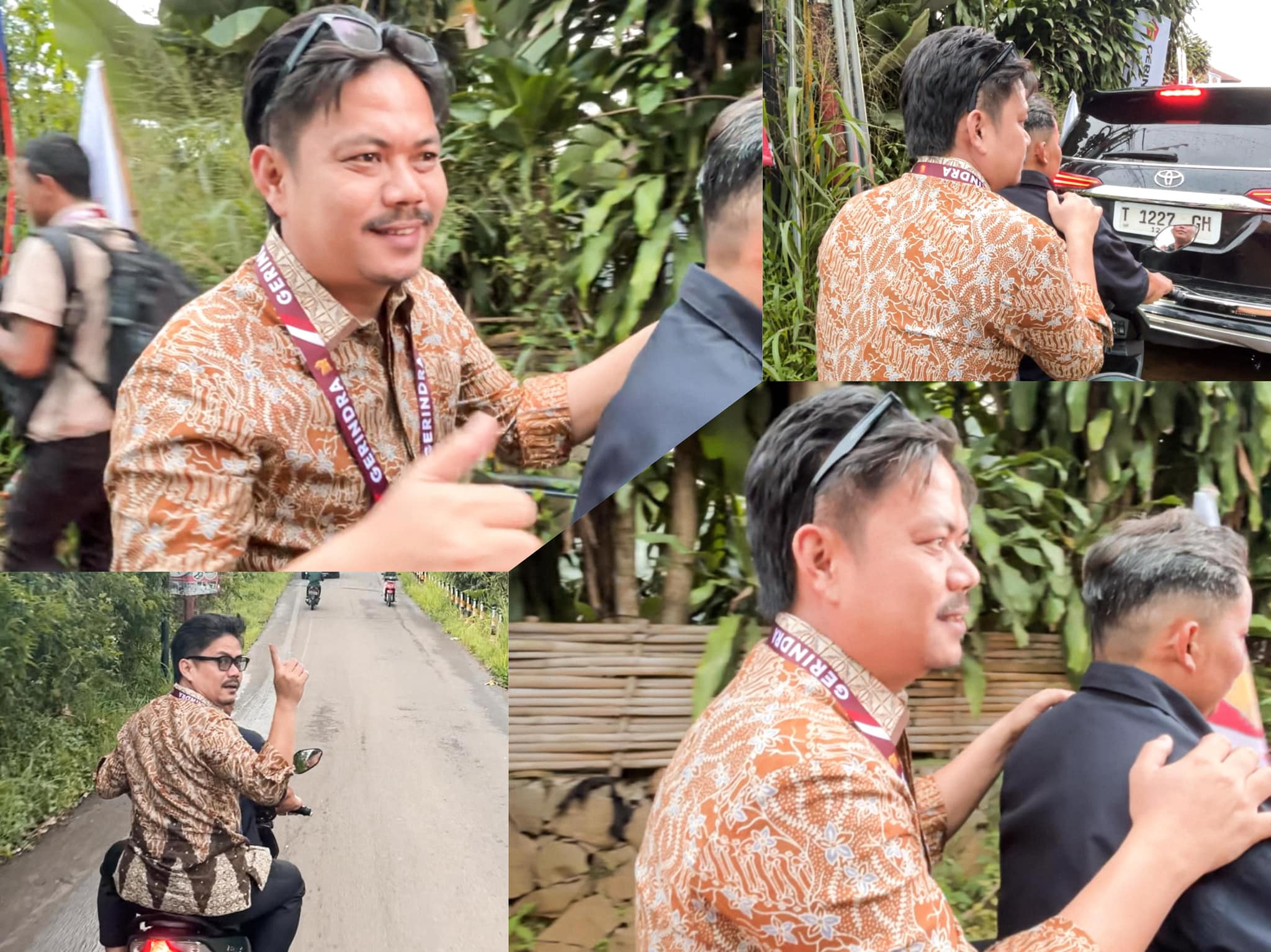 Hadiri Silaturahmi KIM di Hambalang Bogor, Bupati Kolaka Timur Abdul Azis Dibonceng Naik Ojek