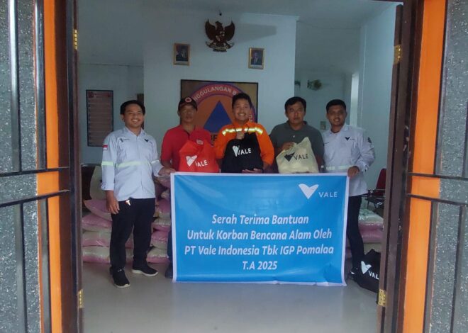 PT Vale Blok Pomalaa Sumbang Bantuan Bagi Korban Gempa di Koltim