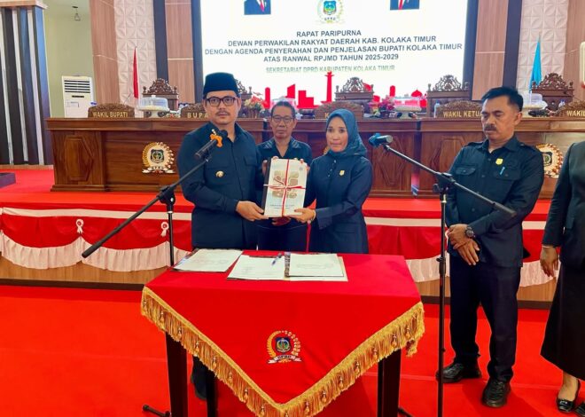 Bupati Kolaka Timur Sampaikan Ranwal RPJMD 2025–2029 dalam Rapat Paripurna DPRD Koltim