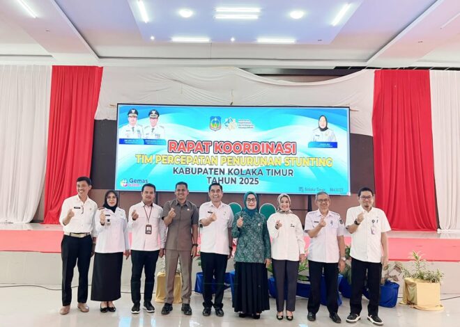 Rapat Koordinasi Tim Percepatan Penurunan Stunting Koltim Tahun 2025 Digelar di Aula Pemda