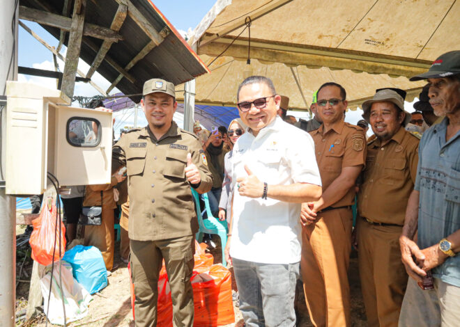Bupati Koltim Launching Program Listrik Masuk Sawah (LMS) dan Serahkan Bantuan Alsintan di Desa Atolanu